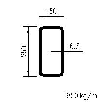 HFRHS 250x150x6.3