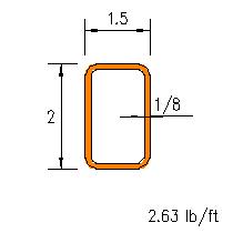 HSS 2x1.5x0.125