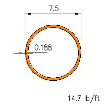 HSS 7.5x0.188