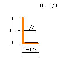 L 4x3.5x0.500